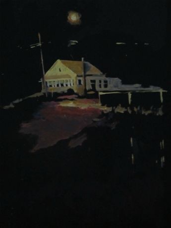 Painting titled "Night Light" by Nancy Tracy, Original Artwork