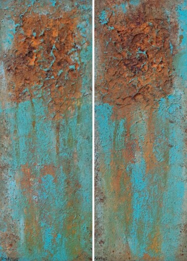 Peinture intitulée "Weathered" par Nanda Van Der Vliet, Œuvre d'art originale, Acrylique