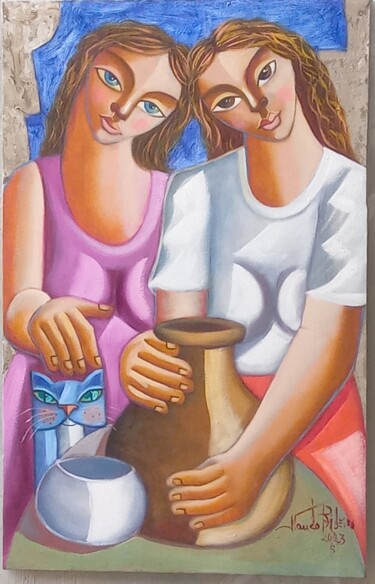 Pintura titulada "Mulheres" por Nando Ribeiro, Obra de arte original, Oleo