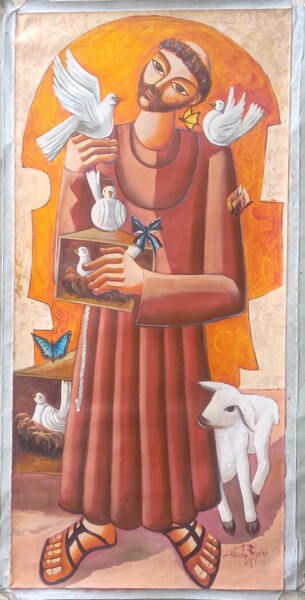 Malerei mit dem Titel "São Francisco de As…" von Nando Ribeiro, Original-Kunstwerk, Öl