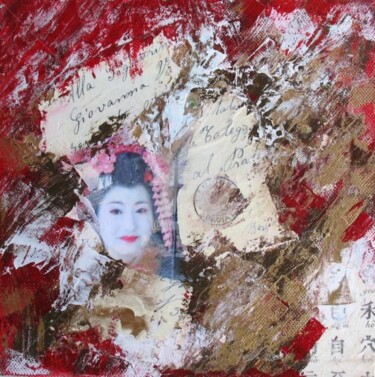 Painting titled "SECRET JAPONAIS N°2…" by Nadine Pizzinato, Original Artwork, Oil