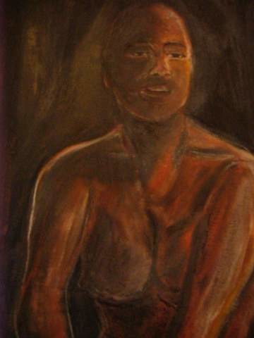 Pintura titulada "mujer sola" por Fernando Millares Basadre, Obra de arte original