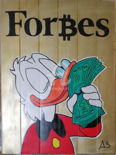 Painting titled "Picsou Forbes" by Nanoab, Original Artwork, Acrylic