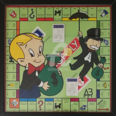 Pittura intitolato "Plateau Monopoly" da Nanoab, Opera d'arte originale, Acrilico