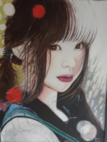 Painting titled "KYOKO" by Nanou, Original Artwork