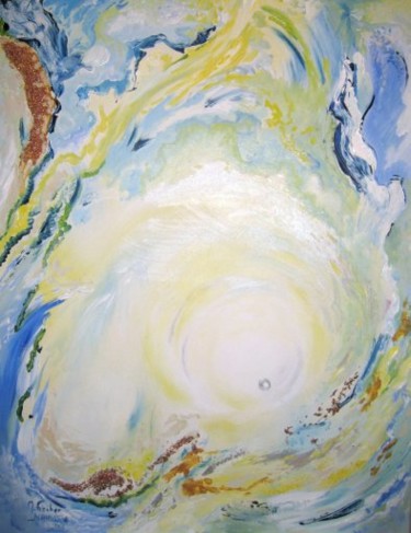 Peinture intitulée "coeur d'huitre" par Nanou, Œuvre d'art originale, Huile