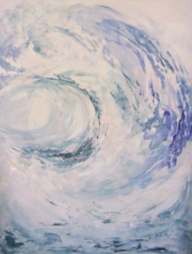 Peinture intitulée "vague à l'âme, trip…" par Nanou, Œuvre d'art originale, Huile