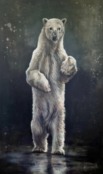 Ζωγραφική με τίτλο "Nanouk the Polar Be…" από Nanouk Weijnen, Αυθεντικά έργα τέχνης, Λάδι