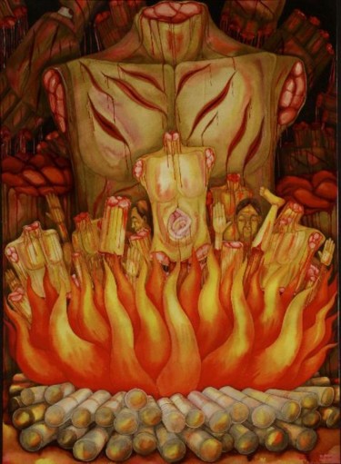 Painting titled "Torture 3" by Nantana, Original Artwork