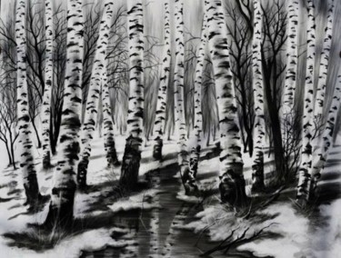 Painting titled "trees.jpg" by Nanuka Barkalaia, Original Artwork