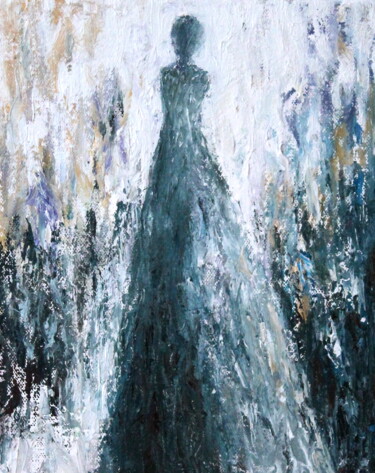 Ζωγραφική με τίτλο "Who Are These Angel…" από Naoko Paluszak, Αυθεντικά έργα τέχνης, Λάδι Τοποθετήθηκε στο Ξύλινο φορείο σκε…