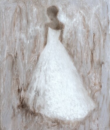 Painting titled ""Translucent Moment"" by Naoko Paluszak, Original Artwork, Oil Mounted on Wood Stretcher frame