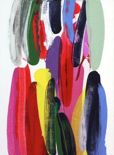 Картина под названием "Fancy Odds XXX" - Naoko Paluszak, Подлинное произведение искусства, Акрил Установлен на Деревянная ра…
