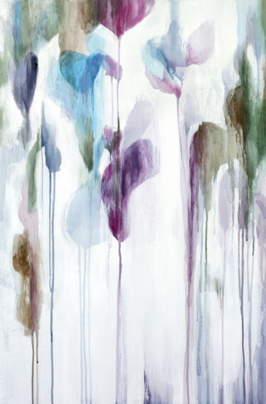 Peinture intitulée "Blossom Evolution X…" par Naoko Paluszak, Œuvre d'art originale, Huile Monté sur Châssis en bois