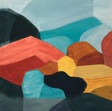 Malerei mit dem Titel "Field of color - we…" von Naoko Paluszak, Original-Kunstwerk, Acryl Auf Keilrahmen aus Holz montiert