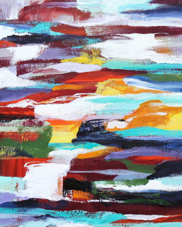 Peinture intitulée "Field of Color III" par Naoko Paluszak, Œuvre d'art originale, Acrylique Monté sur Châssis en bois