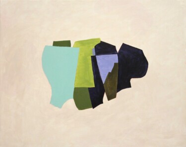 Pintura titulada "Turquoise Compositi…" por Naoko Paluszak, Obra de arte original, Acrílico Montado en Bastidor de camilla d…
