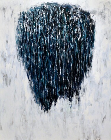 Painting titled "Blue Senses XIV" by Naoko Paluszak, Original Artwork, Oil