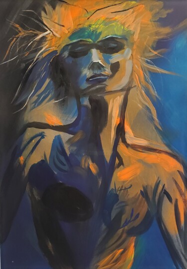 Painting titled "Illuminated Passion" by Naomi Czupryna, Original Artwork, Spray paint