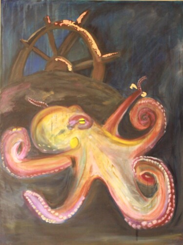 Schilderij getiteld "Tangled Treaures" door Naomi Czupryna, Origineel Kunstwerk, Olie
