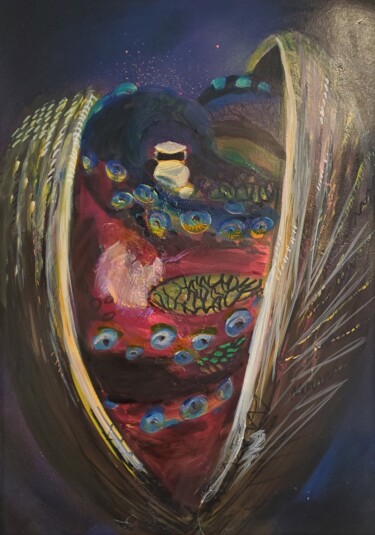 Картина под названием "Tangled Enigma" - Naomi Czupryna, Подлинное произведение искусства, Акрил