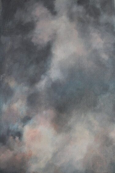 Pintura intitulada "Nuages, sujet 3" por Naomi Dewdney, Obras de arte originais, Acrílico