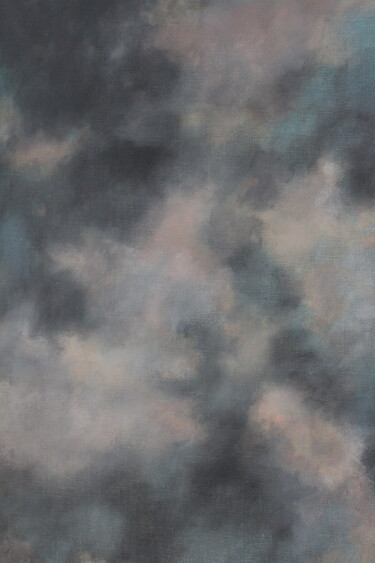 Painting titled "Nuages, sujet 4" by Naomi Dewdney, Original Artwork, Acrylic