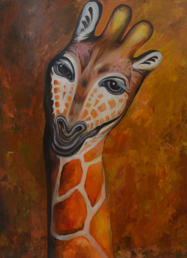 Painting titled "Magic arms "Giraffe…" by Ruslan Naraevskiy, Original Artwork