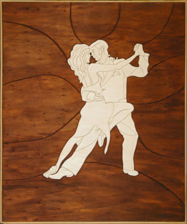 Scultura intitolato "TANGO MORENO" da Narciso Dall Orto, Opera d'arte originale, Legno