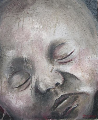 Painting titled "Doll XIII - Sommeil" by Narcisse Steiner, Original Artwork, Oil