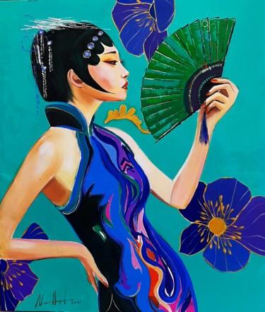 Картина под названием "Geisha (60x70cm, oi…" - Narek Jaghacpanyan, Подлинное произведение искусства, Масло Установлен на Дер…