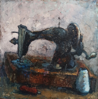 Peinture intitulée "Still life - sewing…" par Narek, Œuvre d'art originale, Huile Monté sur Châssis en bois