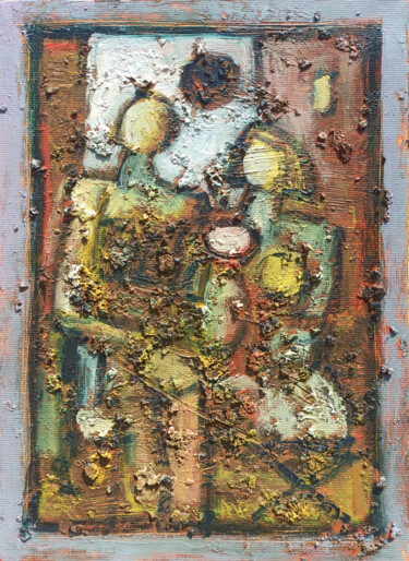 Peinture intitulée "Family photo" par Narek, Œuvre d'art originale, Huile Monté sur Châssis en bois