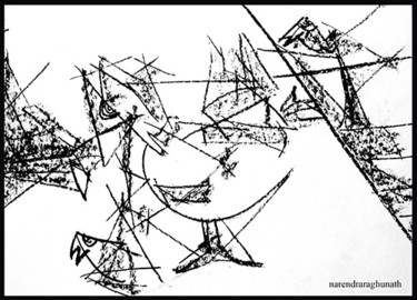 Drawing titled "birds and the world" by Narendraraghunath, Original Artwork