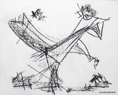 Drawing titled "birds and the world" by Narendraraghunath, Original Artwork