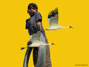 Installation titled "child-and-the-birds…" by Narendraraghunath, Original Artwork