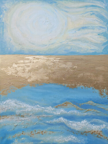 Malarstwo zatytułowany „Sunrise” autorstwa Narine Vardanyan (Narin), Oryginalna praca, Akryl Zamontowany na Drewniana rama n…