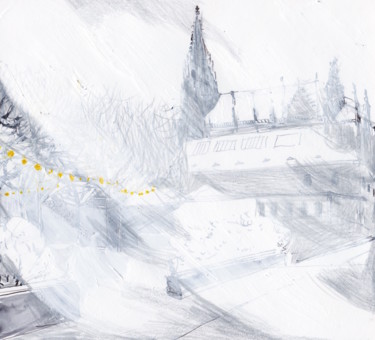 Drawing titled "Winter, Elisabethen…" by Narine Grigoryan, Original Artwork
