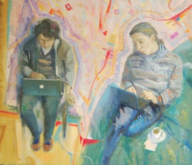 Картина под названием "В сети." - Evgenia Belyakova, Подлинное произведение искусства