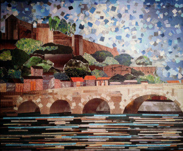 Collages intitulée "Namur, Citadelle" par Nash, Œuvre d'art originale