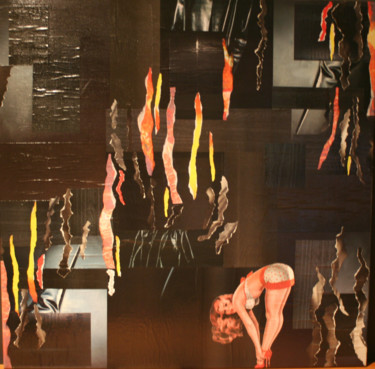 Collages intitulée "ROCK'N'LOVE♥" par Nash, Œuvre d'art originale, Collages