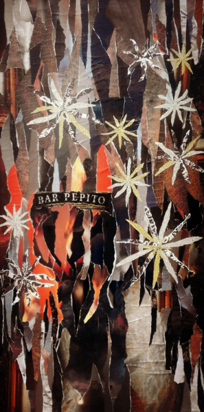 Collages intitulée "Bar Pepito" par Nash, Œuvre d'art originale