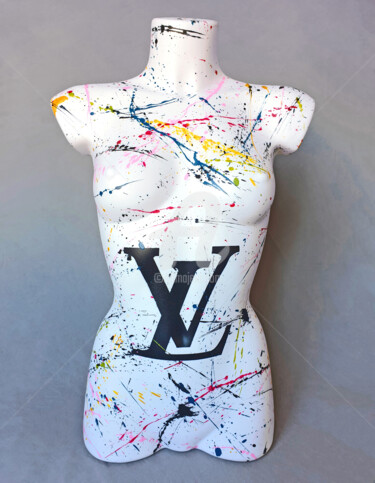 Escultura intitulada "Louis Vuitton Abstr…" por Na$H, Obras de arte originais, Acrílico