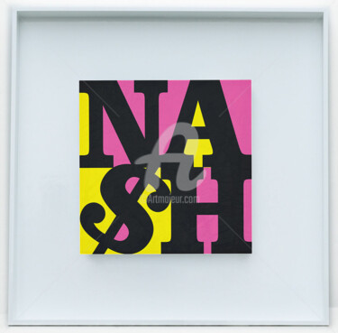 Malerei mit dem Titel "NA$H" von Na$H, Original-Kunstwerk, Acryl Auf Holzplatte montiert