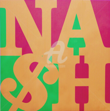 Schilderij getiteld "NA$H [3]" door Na$H, Origineel Kunstwerk, Acryl Gemonteerd op Frame voor houten brancard