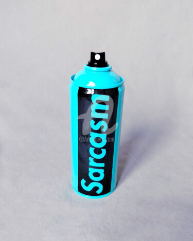 Sculpture titled "Sarcasm Spray Can T…" by Na$H, Original Artwork, Spray paint