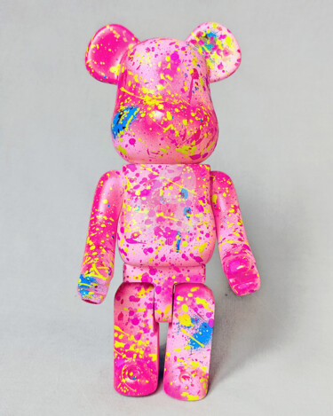 Escultura intitulada "Abs Bear 400 Pink" por Na$H, Obras de arte originais, Acrílico