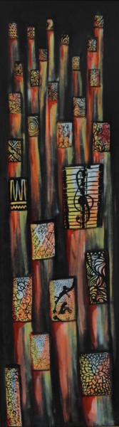 Bilder einer Ausstellung Malerei mit dem Titel "Bilder einer Ausste…" von Nasrah Nefer, Original-Kunstwerk, Acryl Auf Holzplatte montiert
