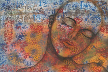 Картина под названием "Dreaming" - N.N. Art, Подлинное произведение искусства, Акрил Установлен на Деревянная рама для носил…