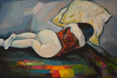 Painting titled "Rêve" by Nasser Ghazizadeh, Original Artwork, Oil